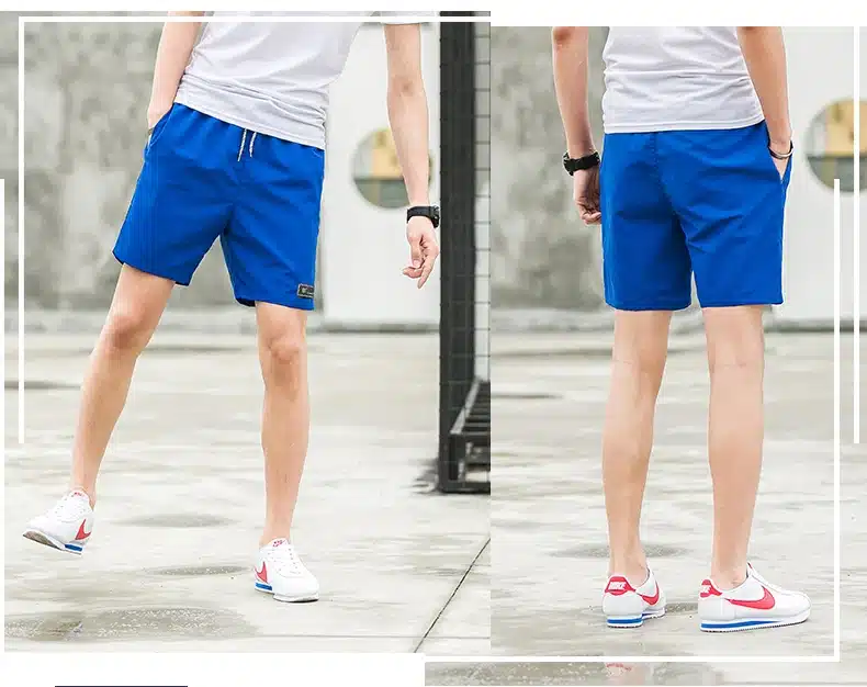 2018 Casual Shorts Men Breathable Shorts Male Elastic Waist Beach Shorts Mens Knee Length Quick Drying Jogger Board Shorts Homme 24