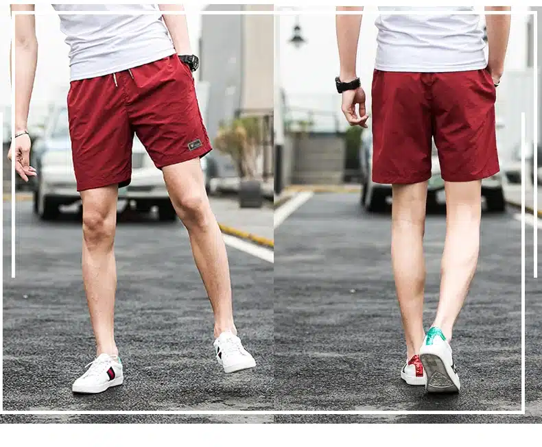 2018 Casual Shorts Men Breathable Shorts Male Elastic Waist Beach Shorts Mens Knee Length Quick Drying Jogger Board Shorts Homme 26
