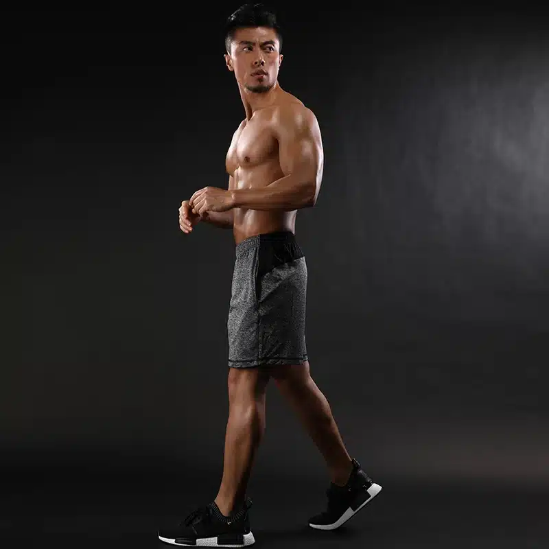NANSHA Brand 2017 Men's Compression Shorts High Waist Drawstring Loose Summer Beach CasualRunning Breathable Elastic Male Shorts 15