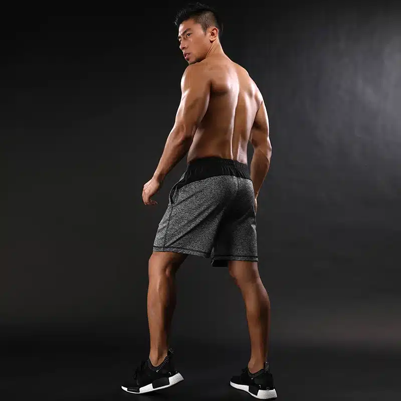 NANSHA Brand 2017 Men's Compression Shorts High Waist Drawstring Loose Summer Beach CasualRunning Breathable Elastic Male Shorts 16