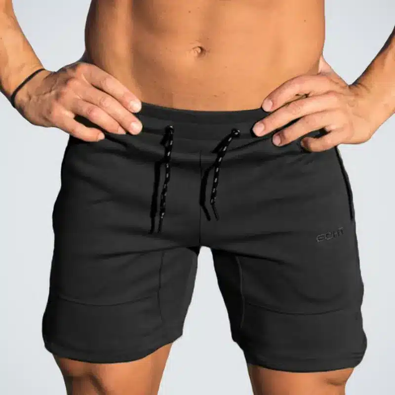 Mens cotton shorts Calf-Length gyms Fitness Bodybuilding Casual Joggers workout Brand sporting short pants Sweatpants Sportswear 19