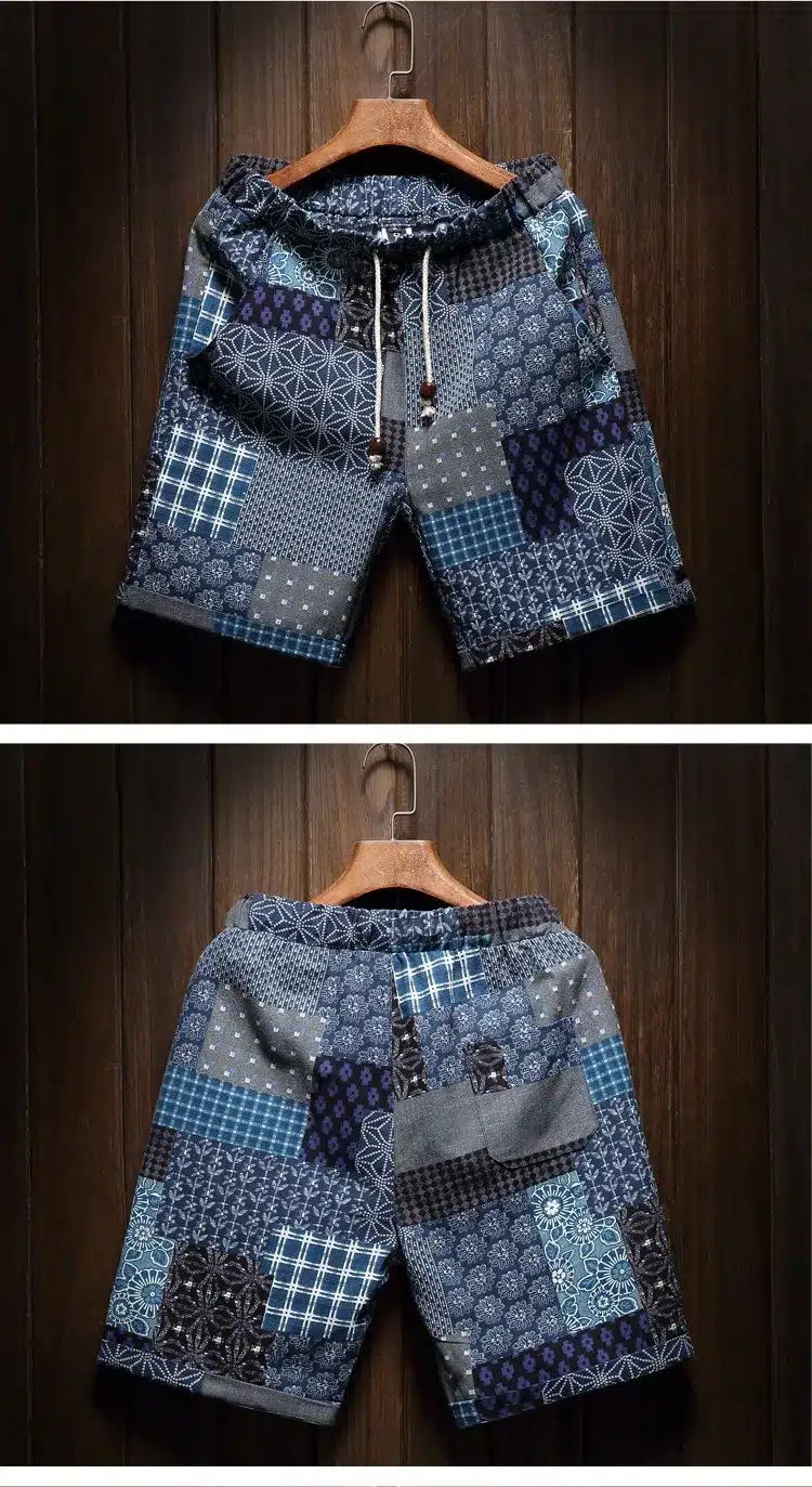 Men's beach shorts personality printing 2017 summer thin section breathable comfort casual men's linen shorts large size M-5XL 9