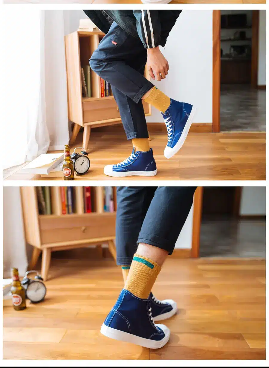 Solid Cloth Sign Design Merino Wool Socks Newly Autumn Winter Men Crew Socks LIONZONE Wool Mens Socks Hot Selling 16