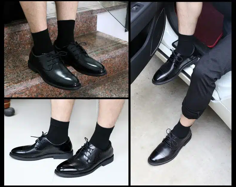 High Quality New Arrival Brand 5Pairs/lot Men Socks Cotton & Bamboo Fiber Classic Business Men's Socks Deodorant Dress Socks 9