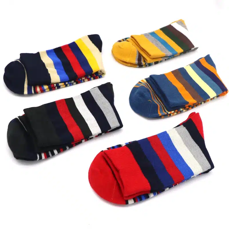 1Pair Men Funny 3D Socks Calcetines Socks For Men Chaussette Homme Colorful Striped Meias Warm Socks Compression Sokken 11