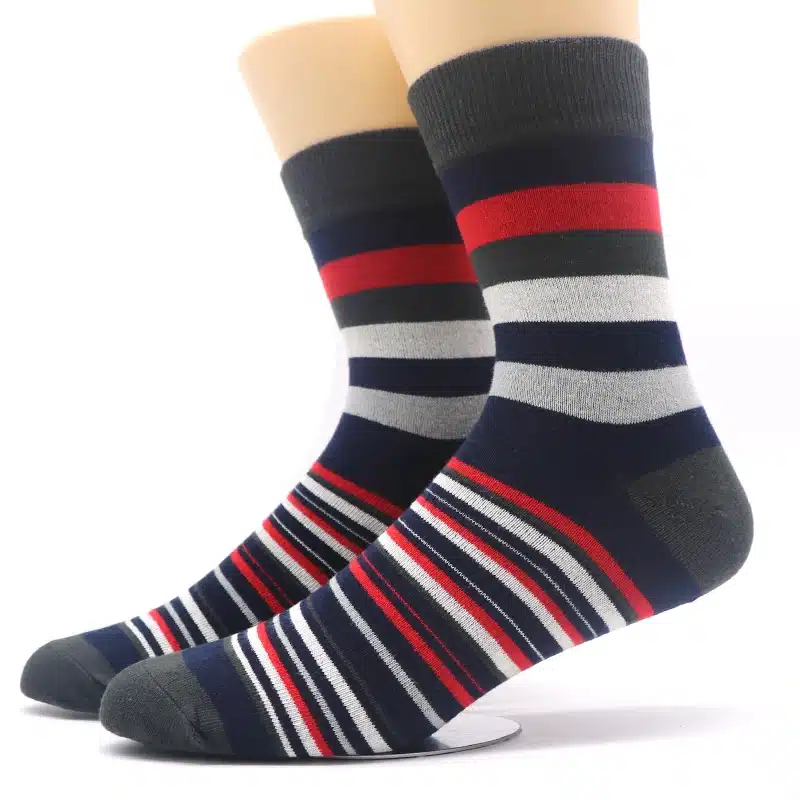 1Pair Men Funny 3D Socks Calcetines Socks For Men Chaussette Homme Colorful Striped Meias Warm Socks Compression Sokken 14