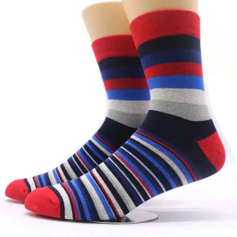 1Pair Men Funny 3D Socks Calcetines Socks For Men Chaussette Homme Colorful Striped Meias Warm Socks Compression Sokken 15