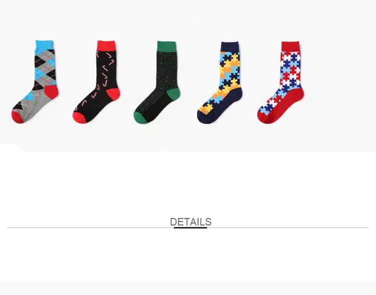 2017 new men colorful socks Animal note cotton socks man fashion long socks high quality size 39-45 19