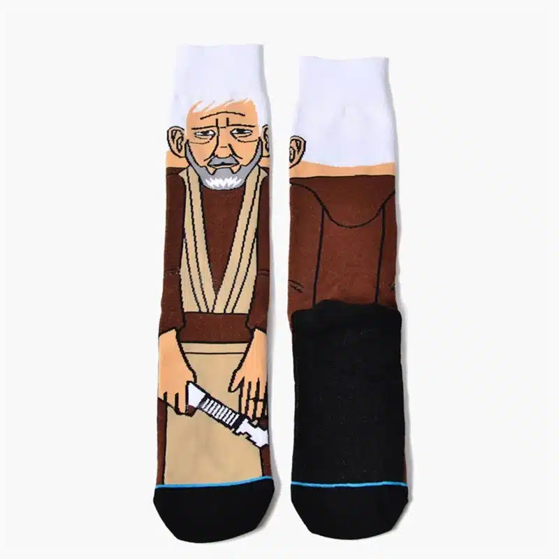 Star Wars The Last Jedi fashion Women Funny cotton socks men Crew long happy sock male winter polo warm Cartoon print flag socks 5