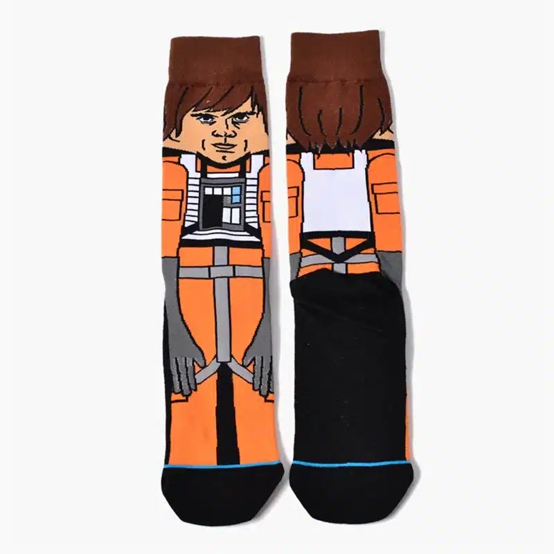 Star Wars The Last Jedi fashion Women Funny cotton socks men Crew long happy sock male winter polo warm Cartoon print flag socks 8