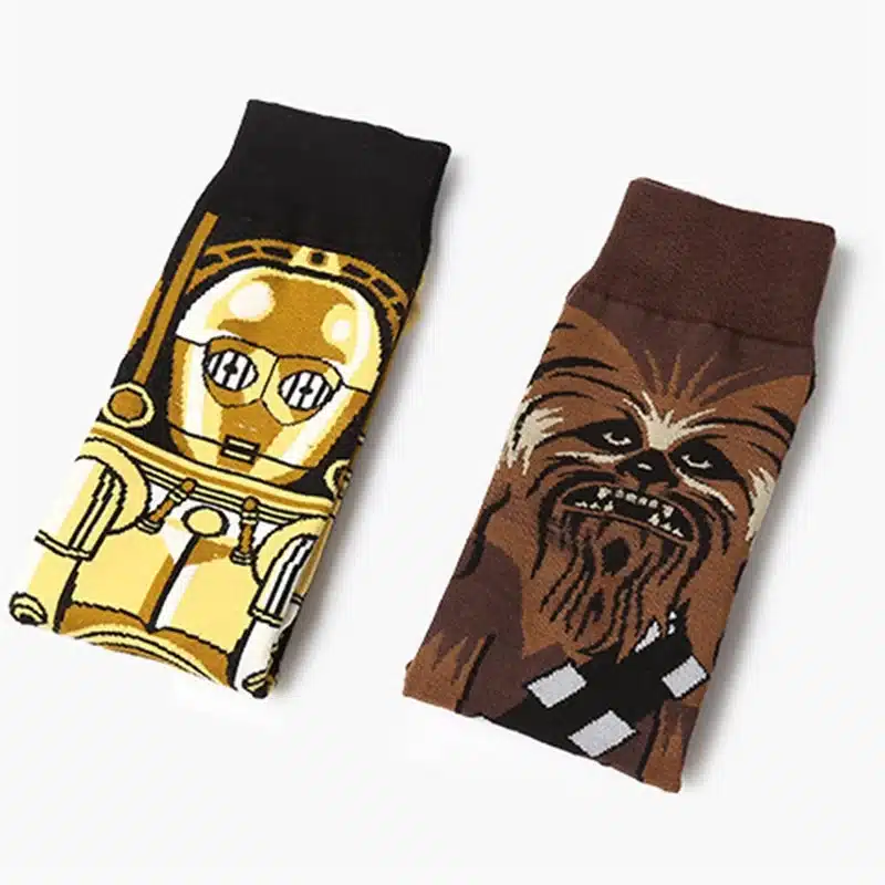 Star Wars The Last Jedi fashion Women Funny cotton socks men Crew long happy sock male winter polo warm Cartoon print flag socks 11