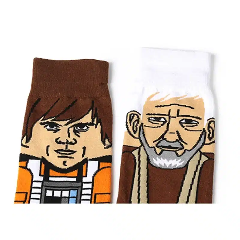 Star Wars The Last Jedi fashion Women Funny cotton socks men Crew long happy sock male winter polo warm Cartoon print flag socks 12