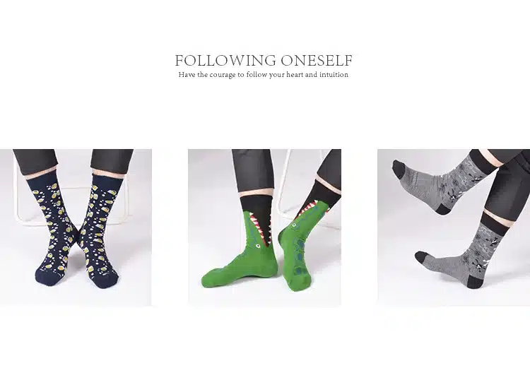 39-45 Socks Brand Women Men's Novelty Socks Combed Cotton Christmas Gift Chausettes homme Animal Puzzle Design Funny Socks Men 11