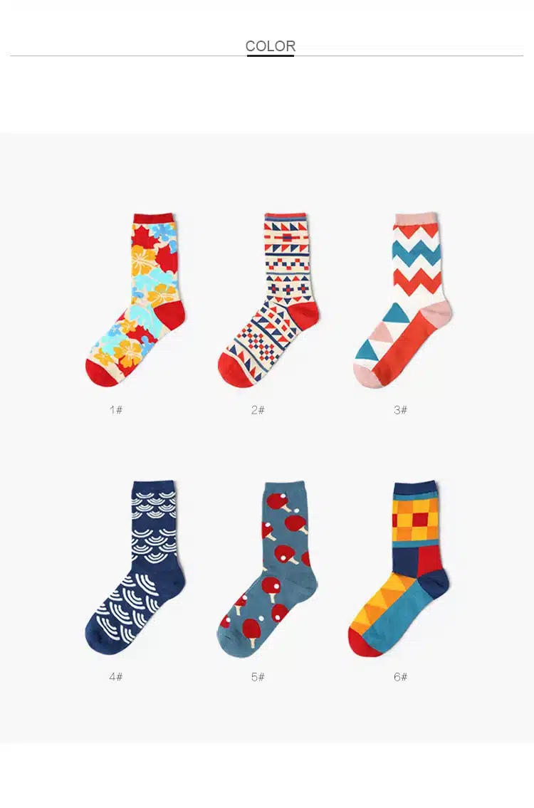 2017 New Happy British Wind combed cotton socks men women socks personality lover sock colorful fashion free size 17