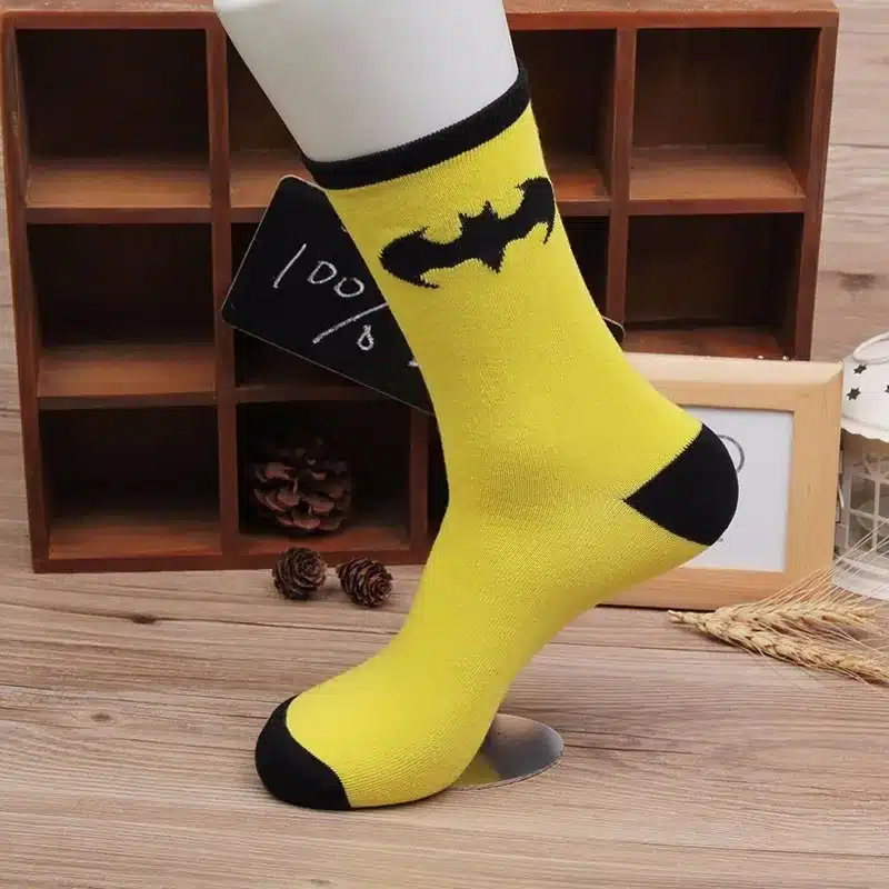 2017 Casual Men Socks Socks Superman Batman Captain Usa Classic Old Cartoon Style Pure Cotton Scheme Character Superhero Male 13