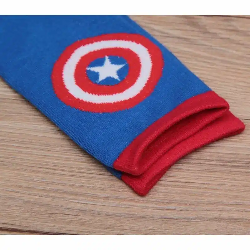 2017 Casual Men Socks Socks Superman Batman Captain Usa Classic Old Cartoon Style Pure Cotton Scheme Character Superhero Male 14