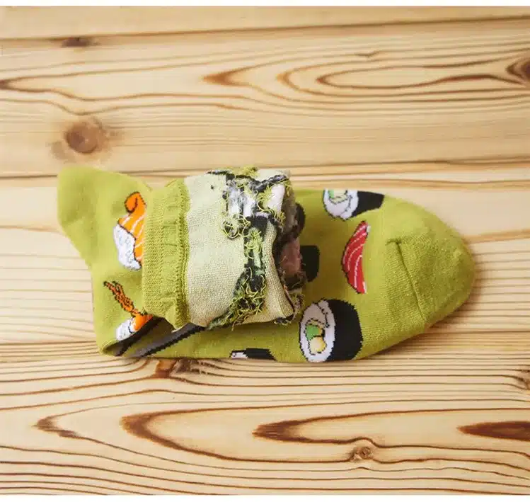 Foot 22-27cm Socks Food Delicious Omelette Fruit Sushi Sake Doughnut Lollipop Salmon Avocado Apples Cupcake Lolly Bacon Toast Hi 14