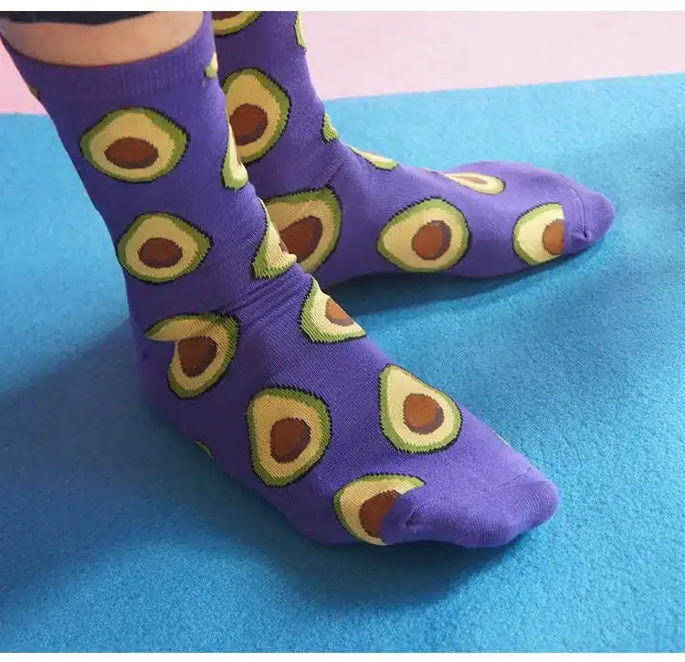 Foot 22-27cm Socks Food Delicious Omelette Fruit Sushi Sake Doughnut Lollipop Salmon Avocado Apples Cupcake Lolly Bacon Toast Hi 19