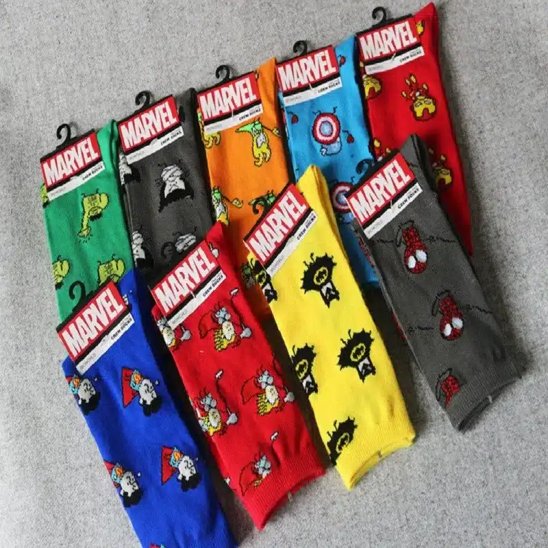 2017 Limited Standard Casual Cotton Calcetines Hombre Mens Socks New Fall Series Superman Cartoon Character Men's Socks In Tube 9