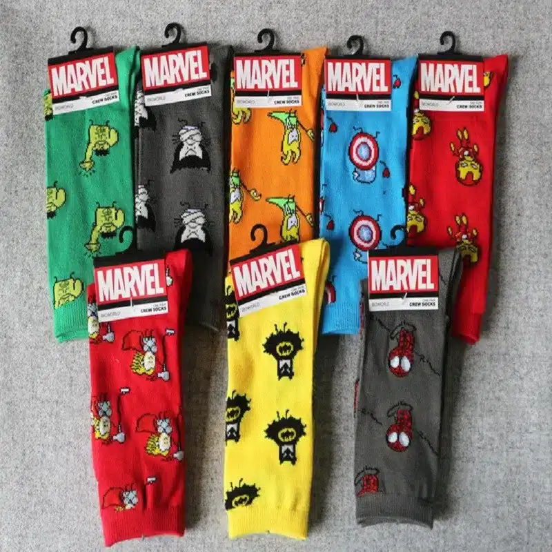 2017 Limited Standard Casual Cotton Calcetines Hombre Mens Socks New Fall Series Superman Cartoon Character Men's Socks In Tube 10