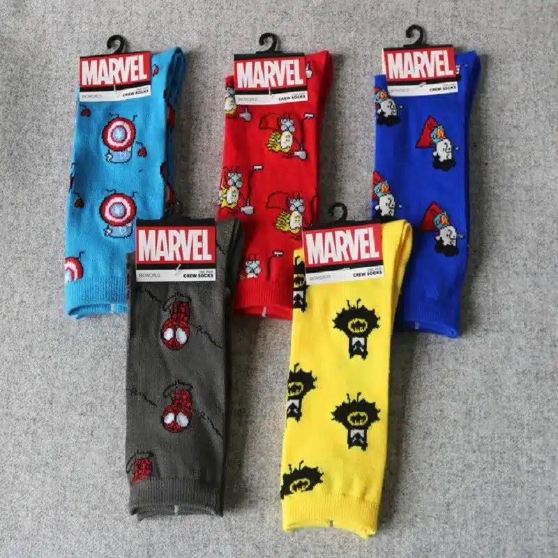 2017 Limited Standard Casual Cotton Calcetines Hombre Mens Socks New Fall Series Superman Cartoon Character Men's Socks In Tube 11
