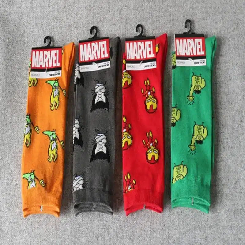 2017 Limited Standard Casual Cotton Calcetines Hombre Mens Socks New Fall Series Superman Cartoon Character Men's Socks In Tube 12