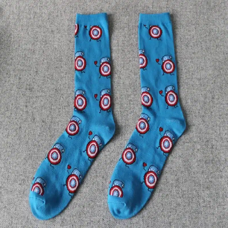 2017 Limited Standard Casual Cotton Calcetines Hombre Mens Socks New Fall Series Superman Cartoon Character Men's Socks In Tube 19