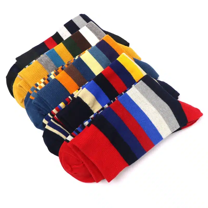 1Pair Comfortable Men's Sock Ankle Casual Colorful Striped Calcetines 3D Funny Socks For Men High Quality Hip Hop Socks Art 13
