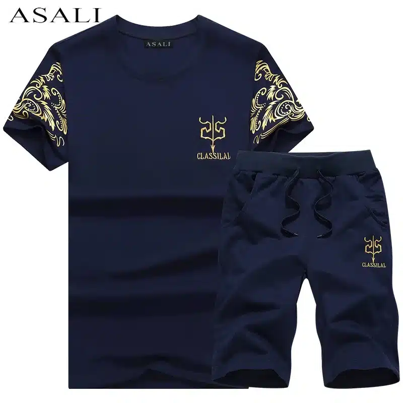 New Fashion Sportsuit and Tee Shirt Set Mens T Shirt Shorts + Short Pants Men Summer Tracksuit Men Casual Brand Tee Shirts 2018 21