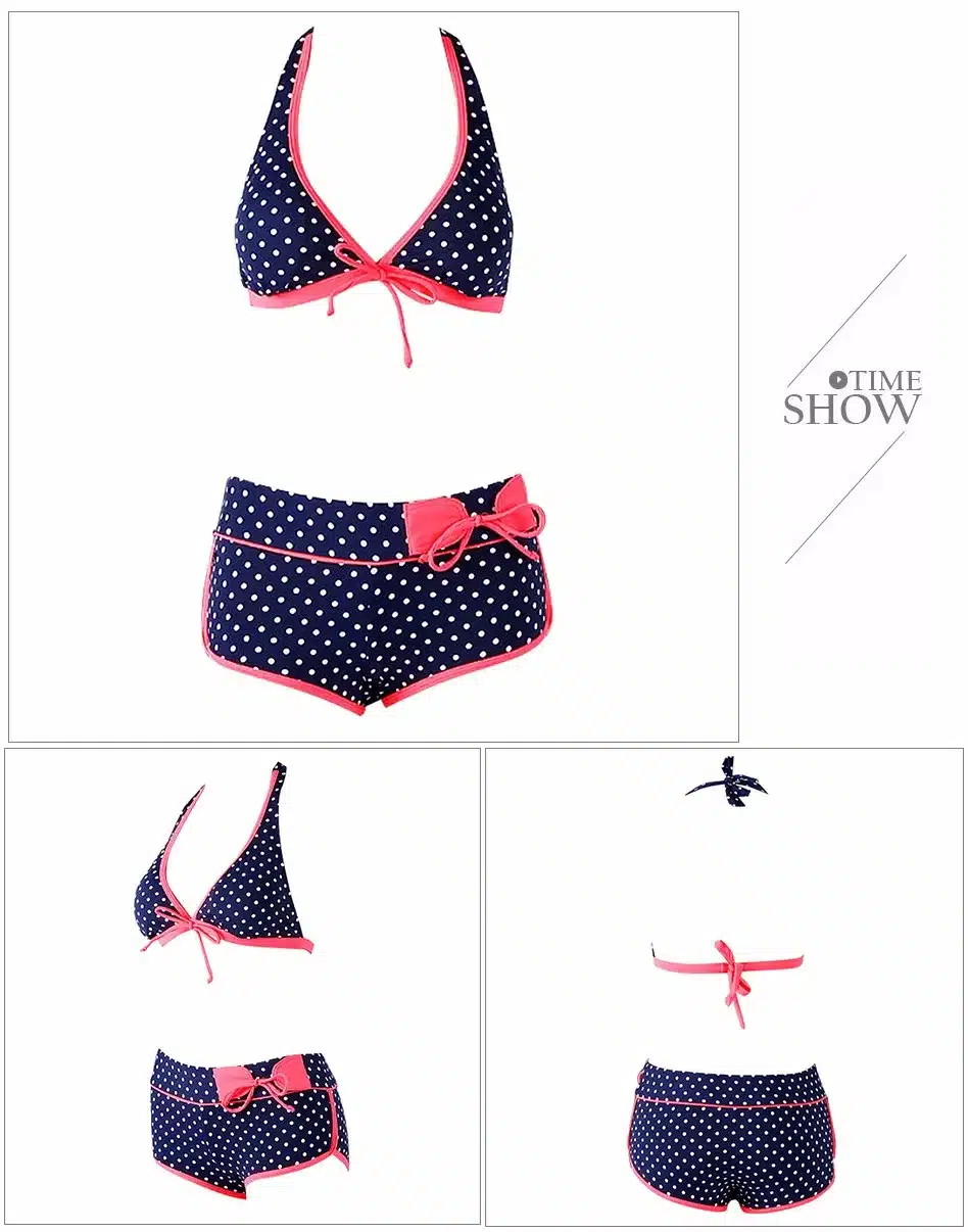 2017 Bikini Push Up Swimwear Women Swimsuit Solid Halter Plus Size Swimwear With Shorts Swimming Suit For Women Bathing Suit XXL 8