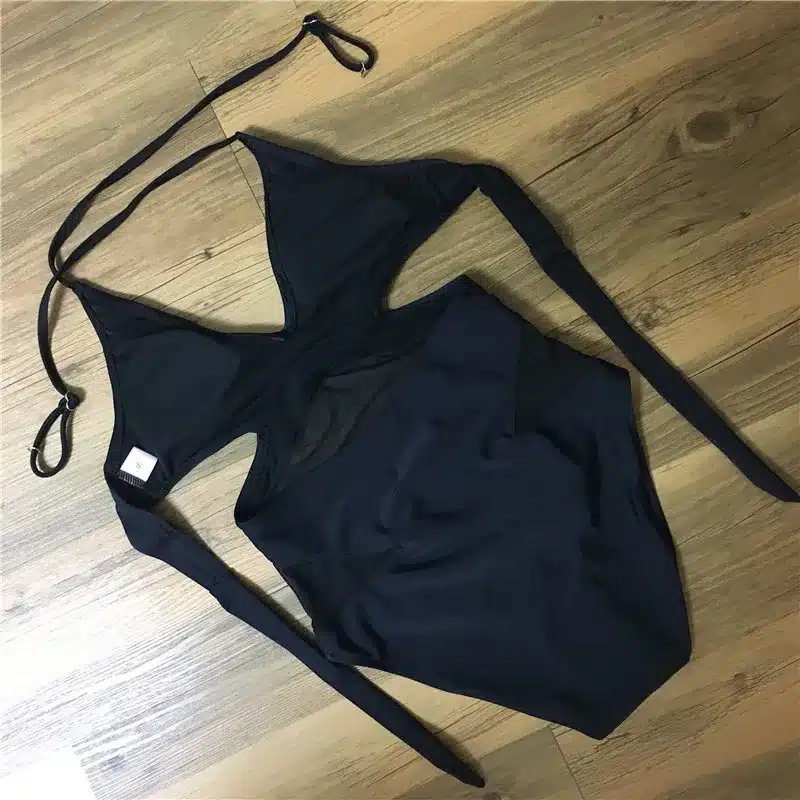 Trikini 2017 Sexy Monokini Mesh Swimwear Women High Waist Swimsuit Femle Mesh Bathing Suit Triquini Brazilian Maillot De Bain 14
