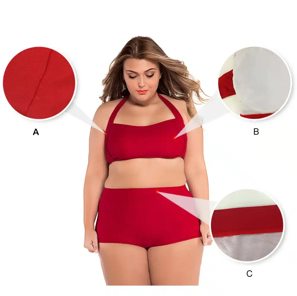 SEBOWEL 2017 Vintage Plus Size Swimwear Women's High Waisted Bikini set Swimsuit Sexy Large Femal Bikinis Bathing Suits 4XL 5XL 11