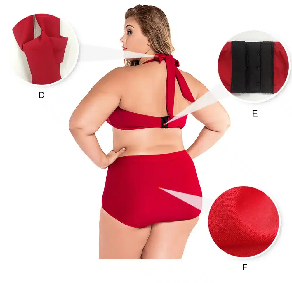 SEBOWEL 2017 Vintage Plus Size Swimwear Women's High Waisted Bikini set Swimsuit Sexy Large Femal Bikinis Bathing Suits 4XL 5XL 12