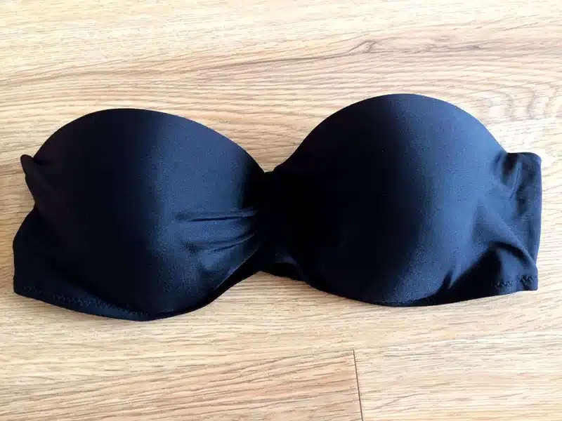 Wingteng 2017 Swimwear Female Bandeau Top Push Up Bikini Set Women Swimsuit Hollow Bathing Suits Brazilian Solid Bikini black 23
