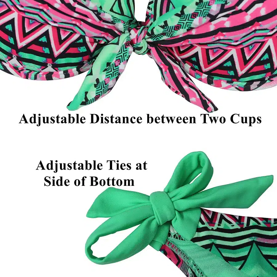 EONAR Bikinis Women 2018 Print Floral Swimsuits Brazilian Push Up Halter Bikini Set Bathing Suits Plus Size Swimwear Female XXL 6