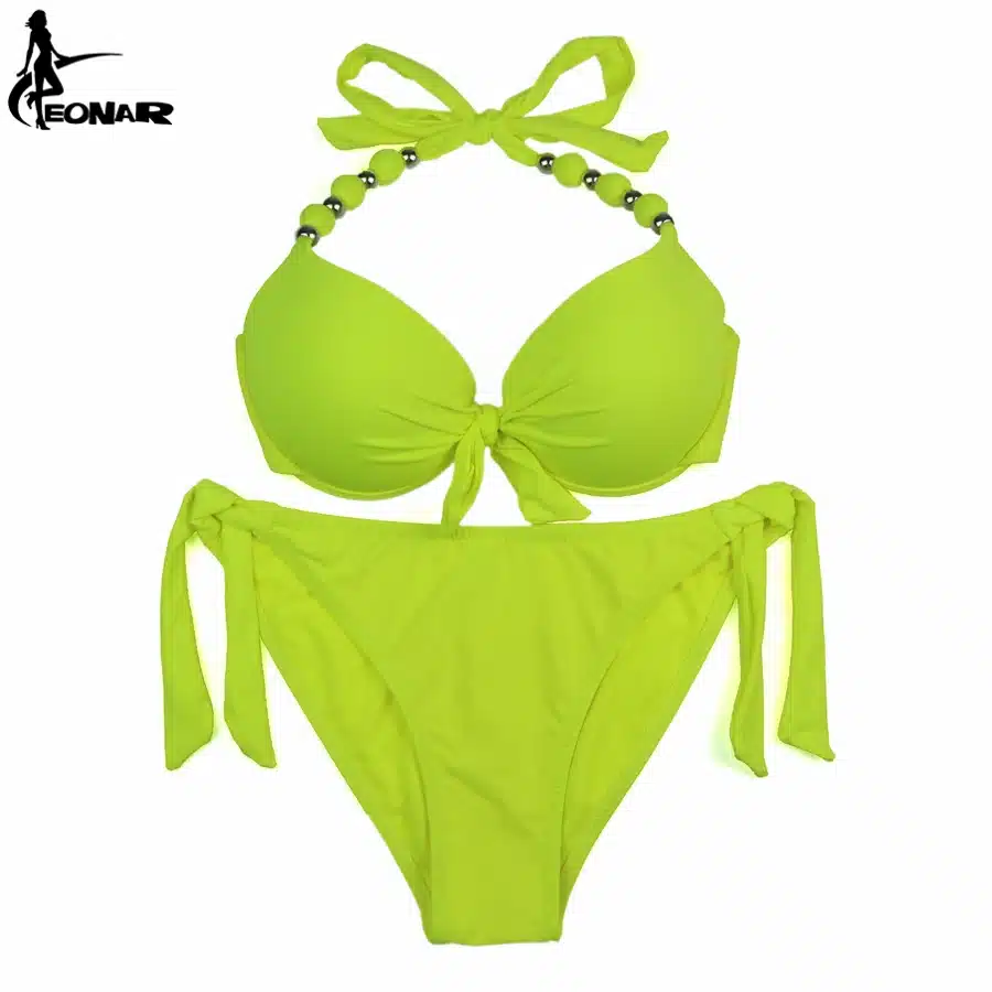 EONAR Bikinis Women 2018 Print Floral Swimsuits Brazilian Push Up Halter Bikini Set Bathing Suits Plus Size Swimwear Female XXL 20