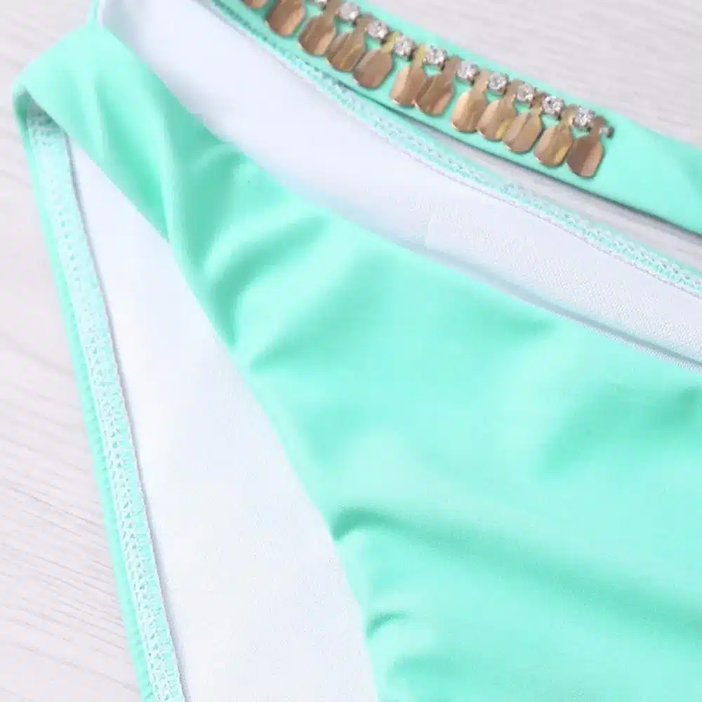 Mermaid Shell Bra Push Up Two-Piece Suit Swimwear Gradient Color Beachwear Sexy Bikinis Set Swimsuit Biquini Maillot De Bain 42