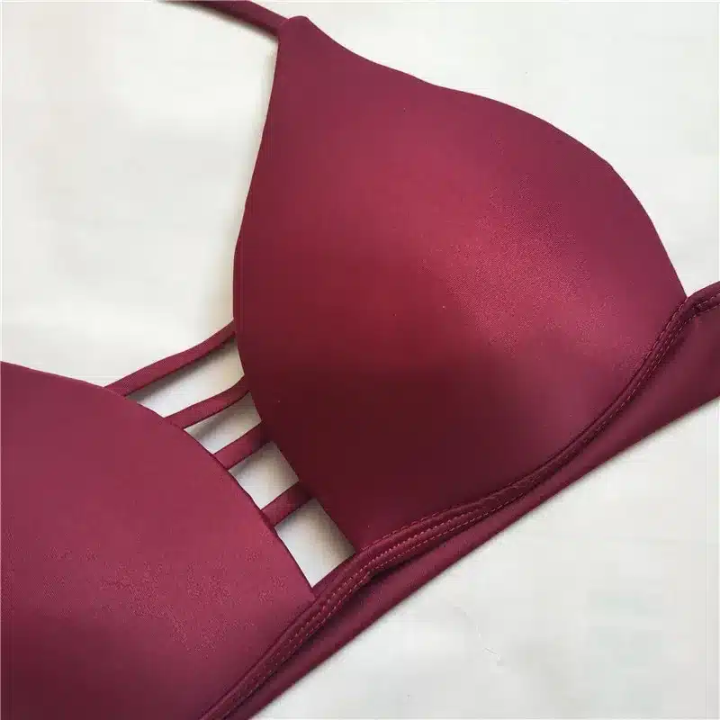 2018 Sexy Women Swimsuit Bikini Set Halter Biquini String High Cut Swim Bathing Suit Swimwear Push Up Solid Bikini Set 15