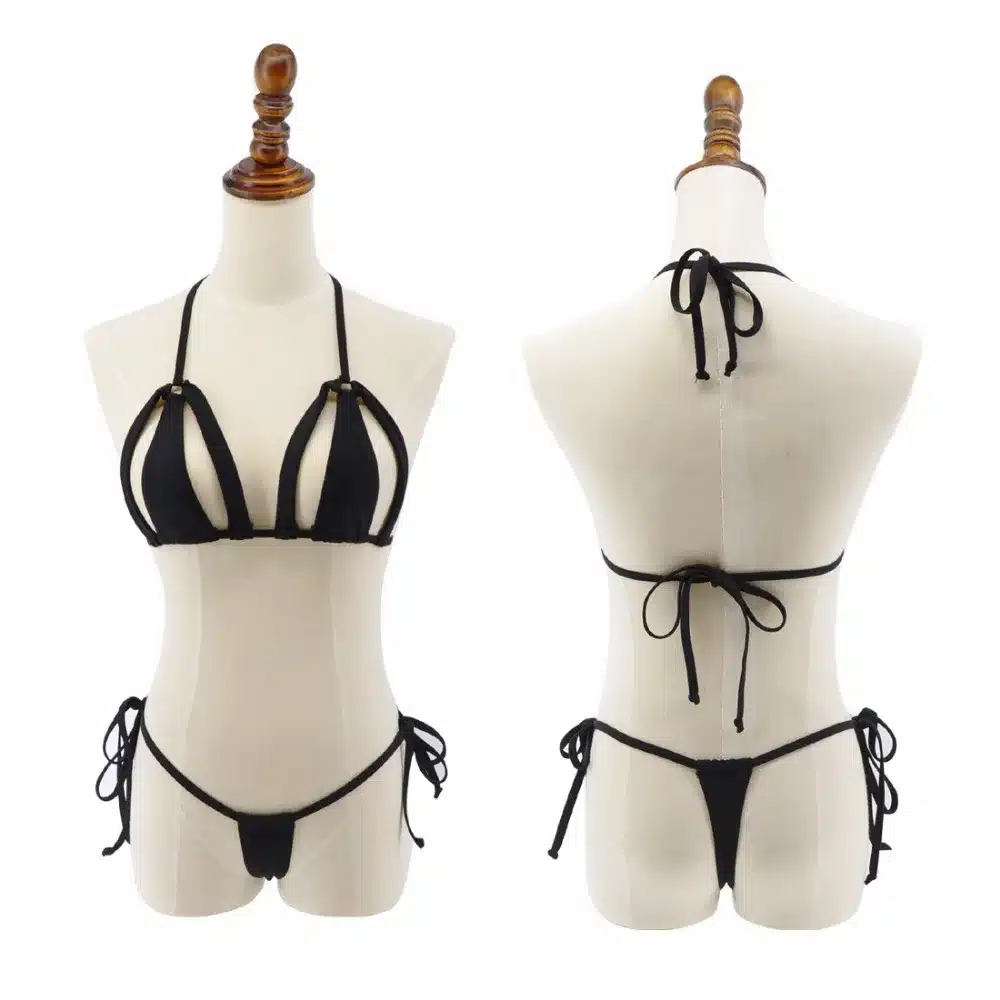 Sexy Pink/Black String Micro Bikini Brazilian Mini Bikinis 2018 Women Sunbath Biquini Swimsuit string thong Bathing Suit HW1672 21