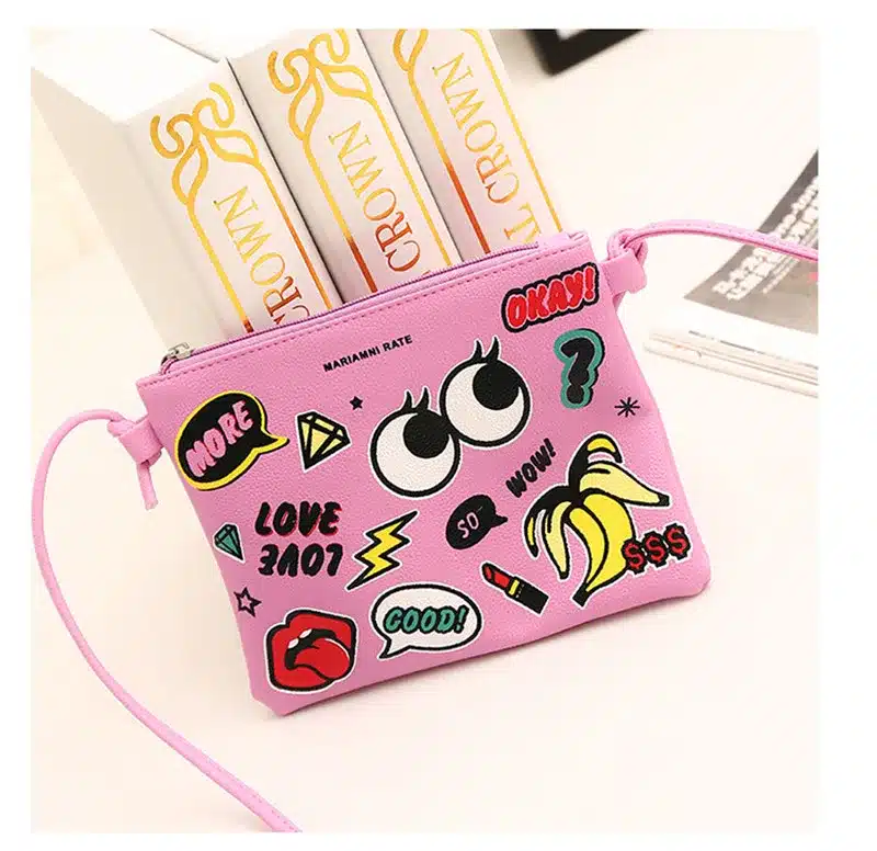EXCELSIOR 2018 Hot Cartoon Graffiti Printed Women Handbag Mini Crossbody Shoulder Bag Lady Daily Purses Clutches Girls Flap Bag 19