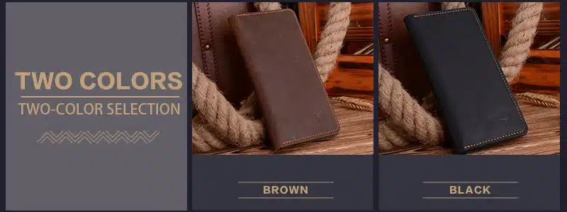 COWATHER high quality cow genuine Crazy horse leather men wallets 2017 long style two color fashion male purse 103 free shipping 18