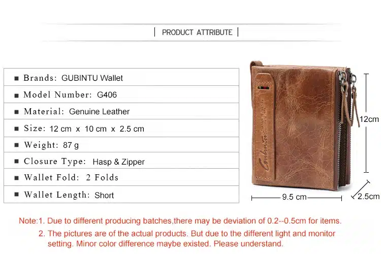 GUBINTU Genuine Crazy Horse Leather Men Wallet Short Coin Purse Small Vintage Wallets Brand High Quality Designer carteira 10