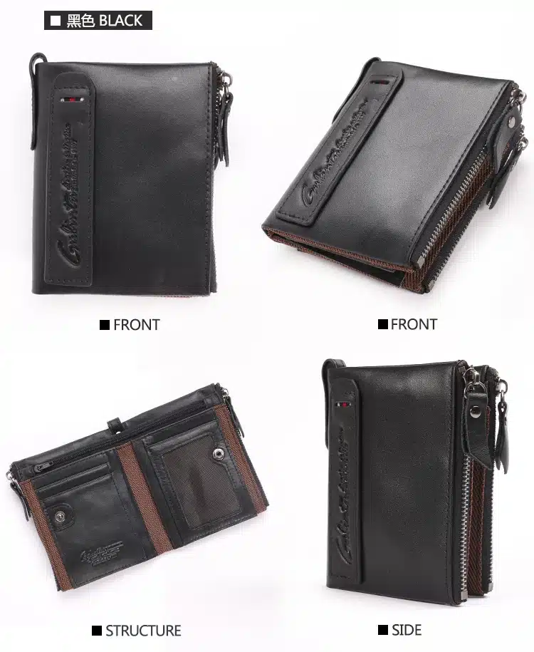 GUBINTU Genuine Crazy Horse Leather Men Wallet Short Coin Purse Small Vintage Wallets Brand High Quality Designer carteira 12
