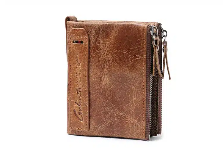 GUBINTU Genuine Crazy Horse Leather Men Wallet Short Coin Purse Small Vintage Wallets Brand High Quality Designer carteira 13