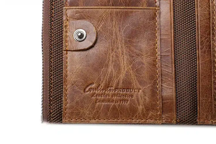 GUBINTU Genuine Crazy Horse Leather Men Wallet Short Coin Purse Small Vintage Wallets Brand High Quality Designer carteira 21