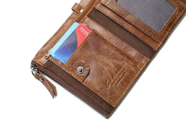 GUBINTU Genuine Crazy Horse Leather Men Wallet Short Coin Purse Small Vintage Wallets Brand High Quality Designer carteira 24