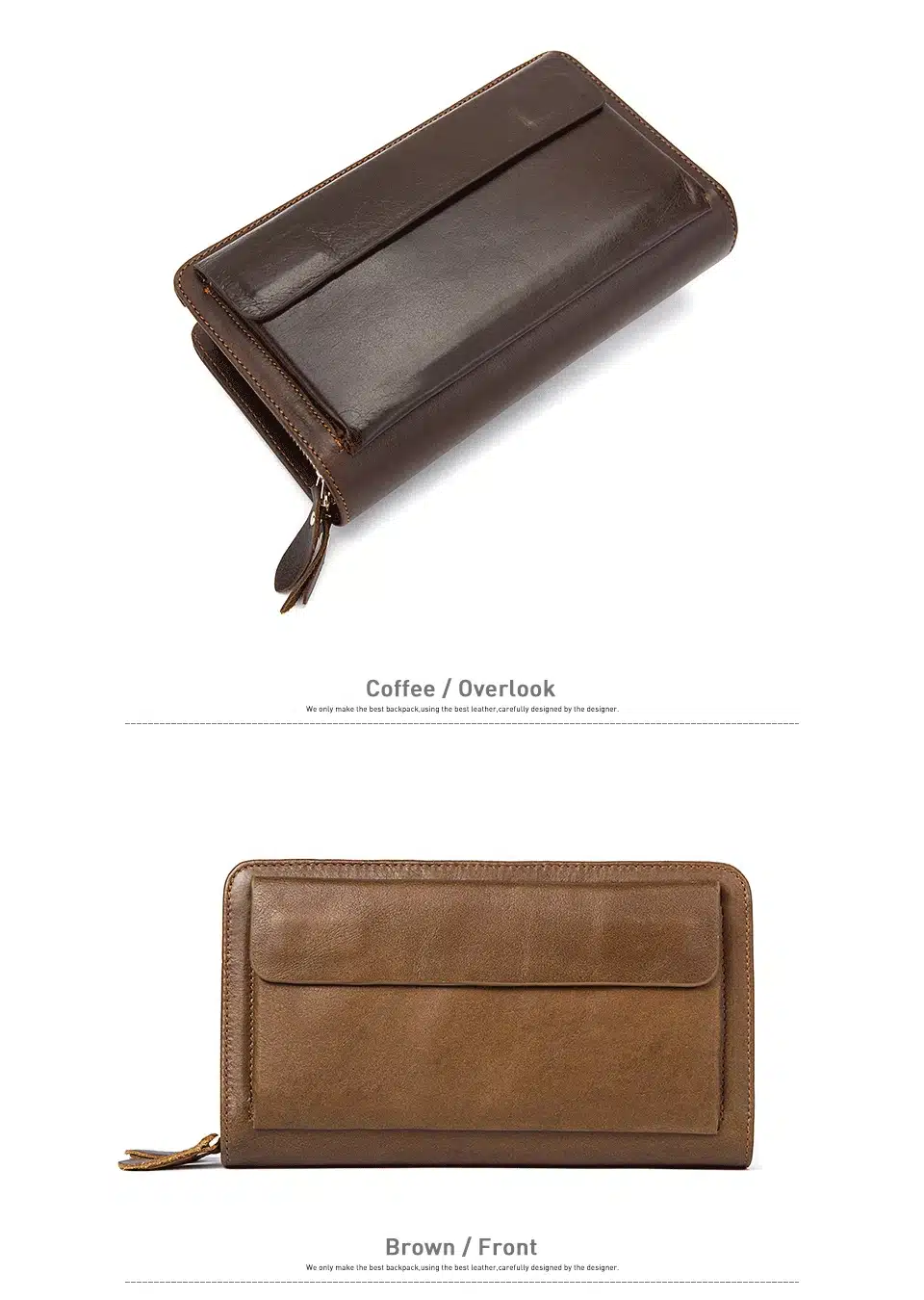 WESTAL Double Zipper Money Clip Wallet Clutch Bag Men's Purses Genuine Leather Men Wallets Leather Man Wallet Long Male Purse 10