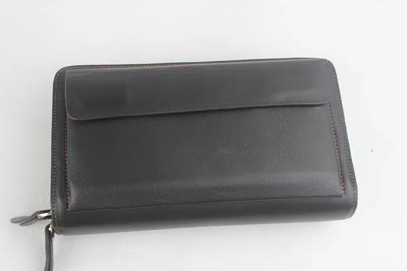 WESTAL Double Zipper Money Clip Wallet Clutch Bag Men's Purses Genuine Leather Men Wallets Leather Man Wallet Long Male Purse 16
