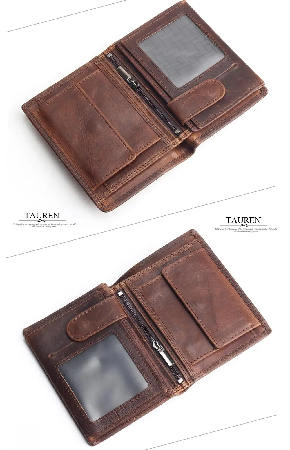 Vintage Designer 100% Genuine Carteiras Masculinas Cowhide Leather Men Short Wallet Purse Card Holder Coin Pocket Male Wallets 13