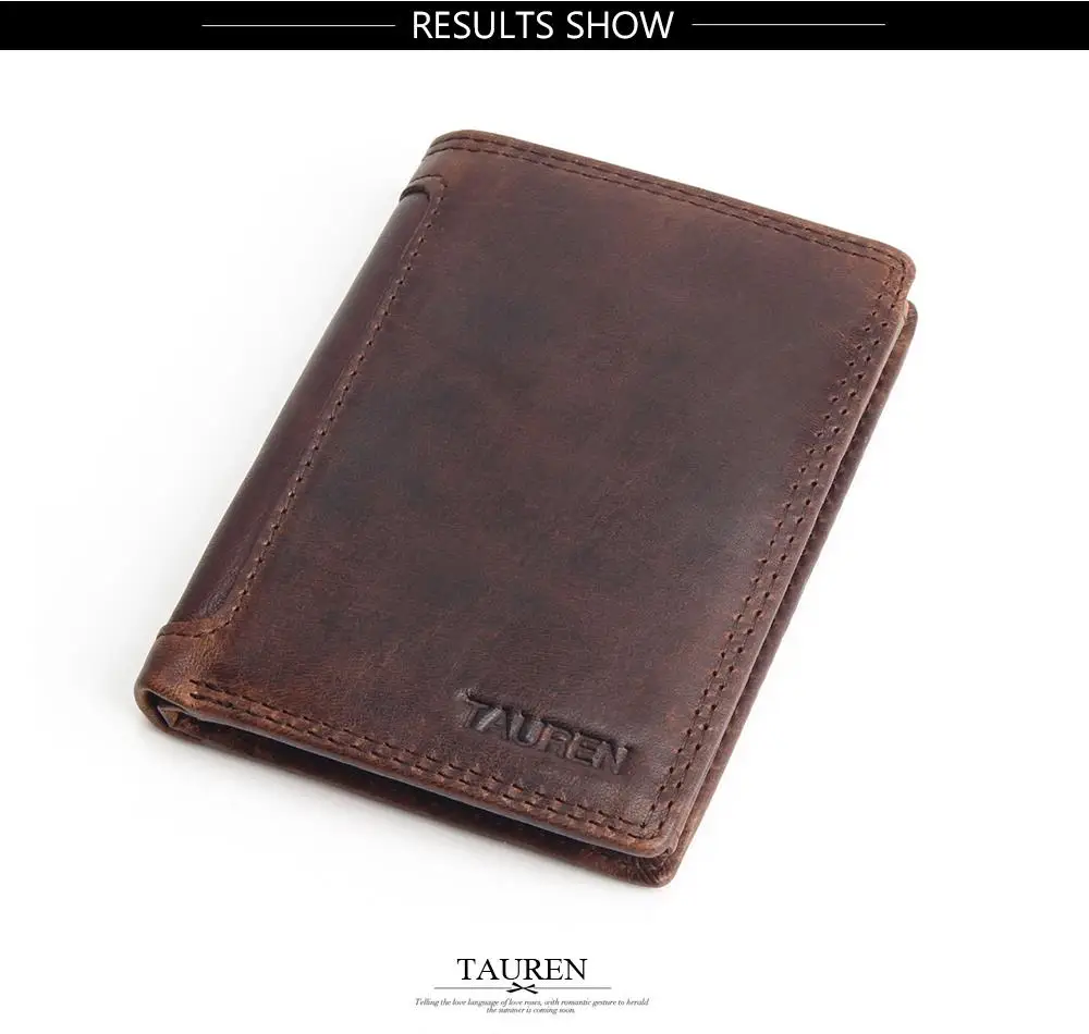 Vintage Designer 100% Genuine Carteiras Masculinas Cowhide Leather Men Short Wallet Purse Card Holder Coin Pocket Male Wallets 15